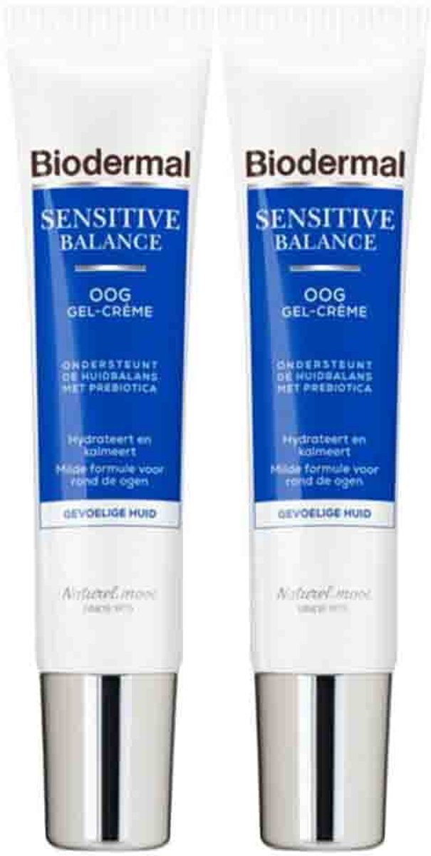 Biodermal Sensitive Balance Oogcrème - 2 x 15 ml - Voordeelverpakking