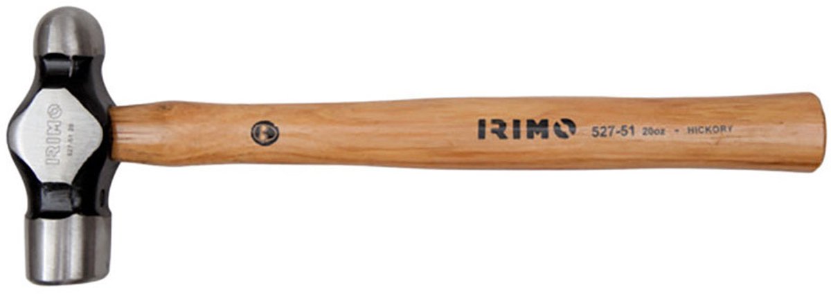 Irimo Kogelhamer F Hickory Houten Handvat 910g Zilver