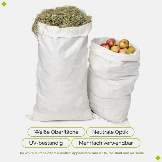 Garronda - Polypropyleen Zak - 80 x 50 cm - 5 Stuks - Tuinafvalzak - Geweven Zakken van PP - Voor zand en opslag - Scheurvast - Belastbaar tot 50 kg - Veelzijdig inzetbaar - Zandzakken - Tuinzak - Hoogwaterbescherming - GD-ROM-Bag80 van Garronda — afbeelding 5