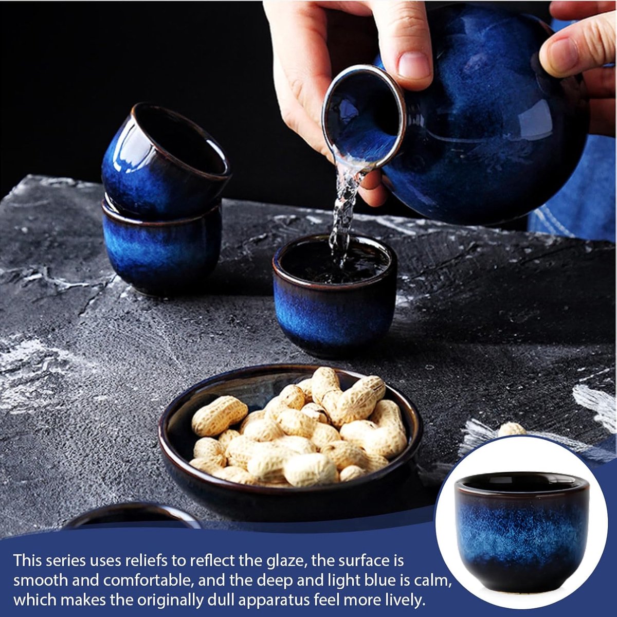 BAIFULAI Eierdopjes, porselein, set van 4 eierdopjes van keramiek, hoogte 4,8 cm, diameter 5 cm, ovenglazuurproces, glad en braamvrij, vaatwasmachinebestendig en in geschenkdoos, eierdopje voor