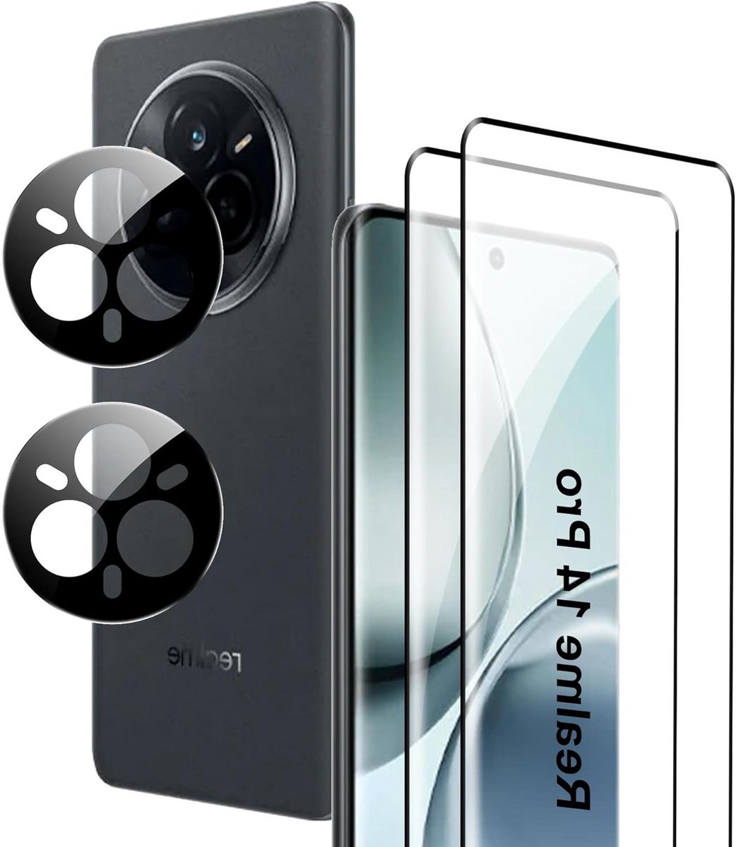 Gehard glas voor Realme 14 Pro 5G - Displaybeschermfolie 2 stuks - Krasbestendig - Hardheid 9H