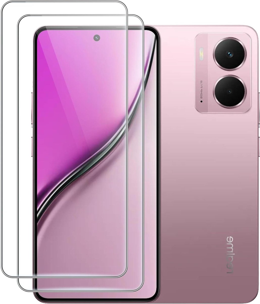 Gehard glas screenprotectors Realme 14T - 2 pack met camerabescherming en luchtbellen | Krasbestendig en duurzaam