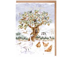 Wrendale Kerstkaarten Notepack - 8 stuks - The Twelve Days for Christmas' animal Christmas Card Pack