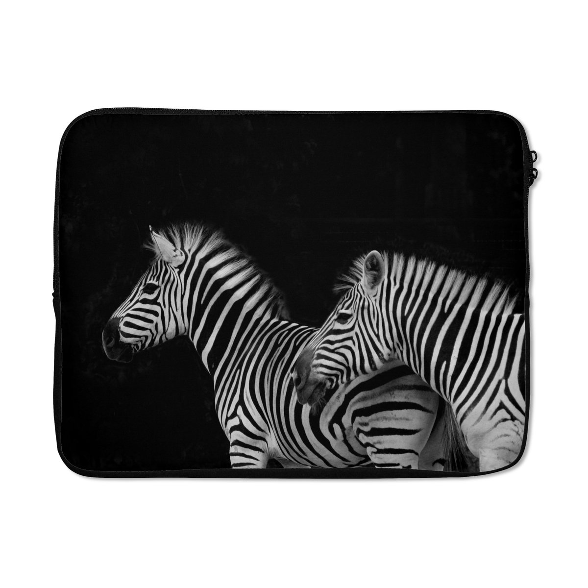 Laptophoes - Laptop - Dieren - Zebra - Zwart - Wit - Wild - Laptop sleeve - 17 Inch