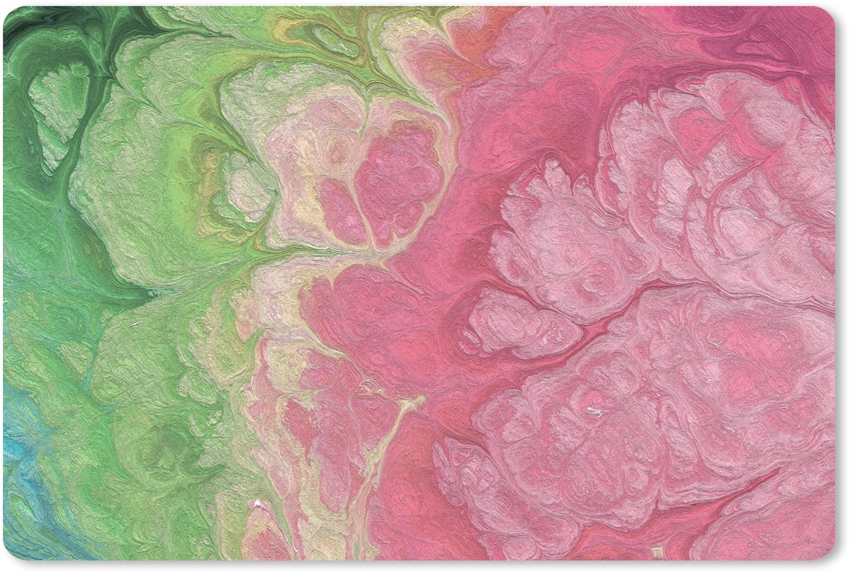 Muismat XXL 90x60 cm - Bureau onderlegger - Bureau mat Verf - Kunst - Psychedelisch - Bureaumat - Gaming mousepad xl - Bureaulegger groot - Computer deskmat
