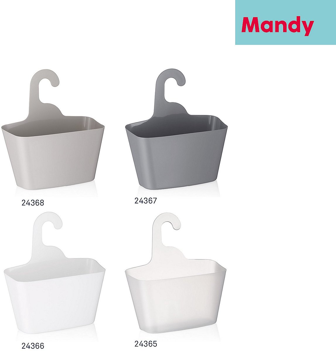 Kela Badkamer - Mandy Badkamer Organizer Licht Grijs - Kunststof - Grijs