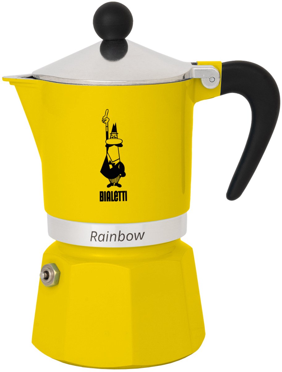 Bialetti Rainbow Geel Percolator 300ml – 6 kops