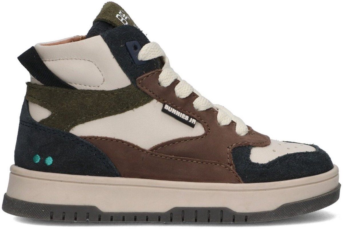 BunniesJR 225990-420 Jongens Hoge Sneakers - Bruin - Leer - Veters