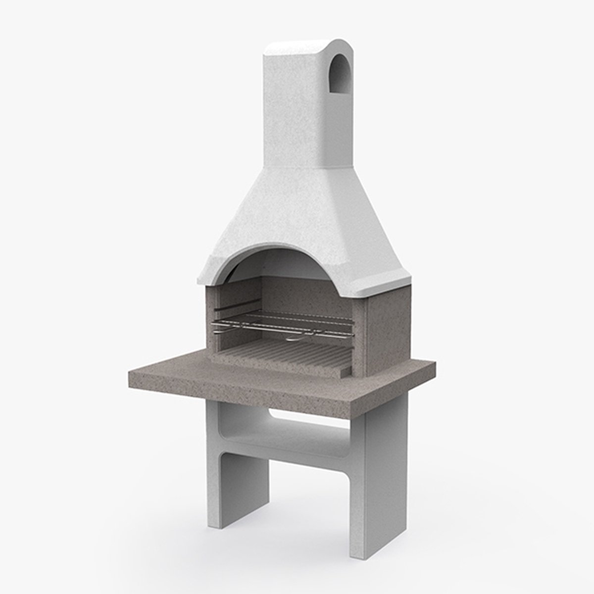 Sarom Fuoco - Betonnen barbecue - ADIGE - 80 x 103 x 212 cm