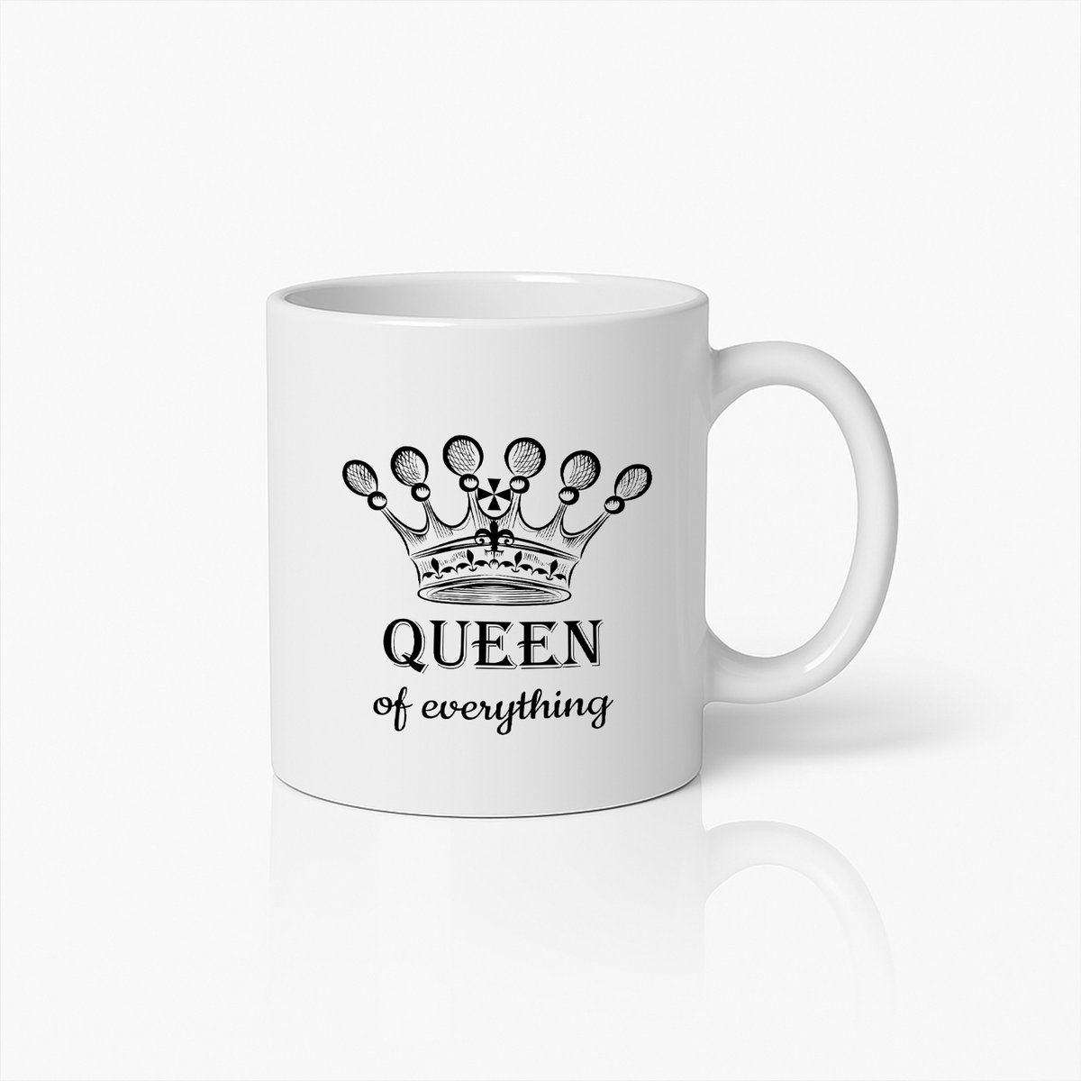 Koningin van Alles Mok – Elegante Kroon Koffiebeker voor Vrouwen
