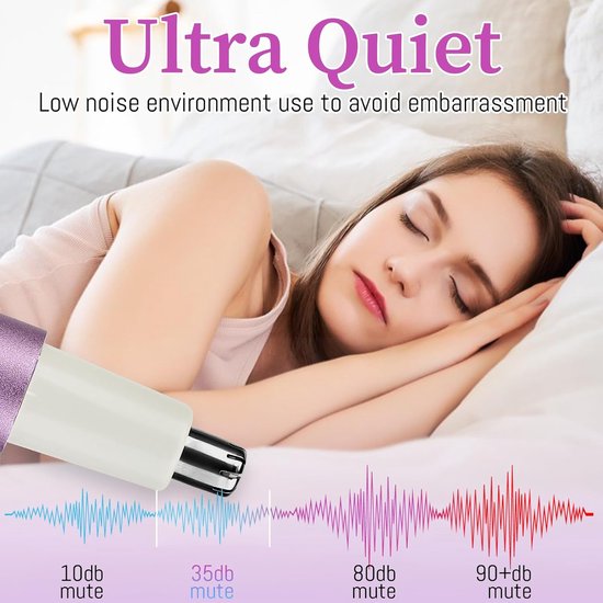 Scheerapparaat vrouw - neus- en oorhaartrimmer voor vrouwen en mannen - 2-in-1 pijnloze wenkbrauwhaartrimmer - USB-oplaadbare -draagbare en waterdichte gezichtshaarverwijderaar - paars