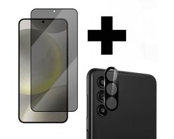 VOWLUX 2-in-1 Beschermset voor Samsung Galaxy S22 – Privacy Screenprotector + Camera Lens Glas – 9H Gehard Glas – Anti-Gluren – Volledige Dekking