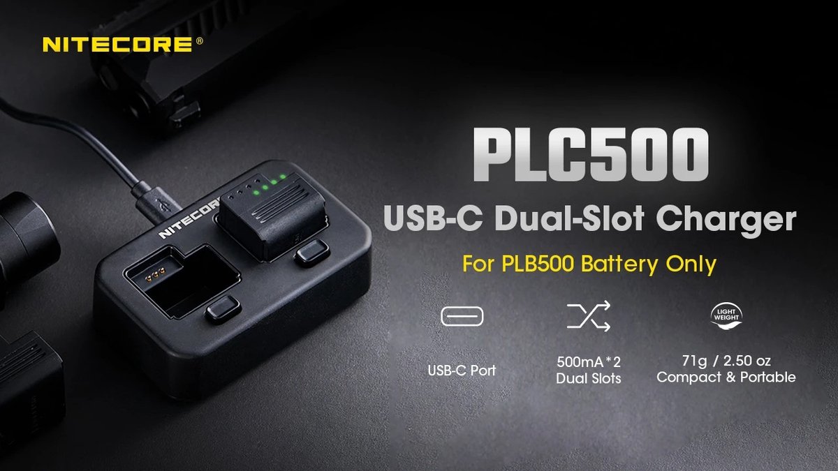 Nitecore PLC500 Oplader voor PLB500 Batterij