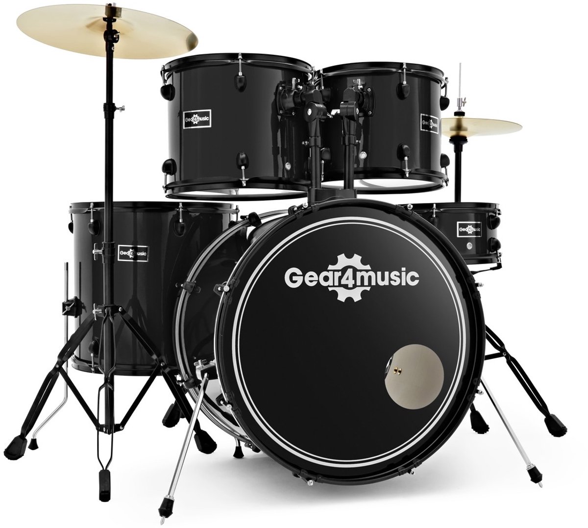 BDK-1 Fullsize Beginnersdrumstel van Gear4music, Zwart