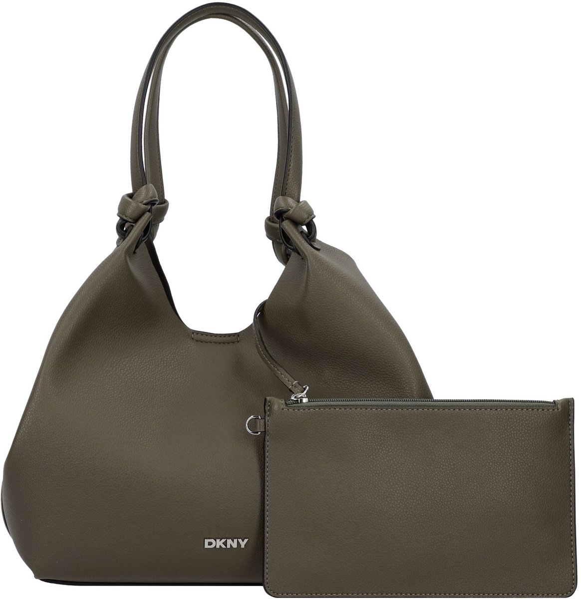 DKNY handtas schoudertas Paula Tote Bag Utility Green groengrijs