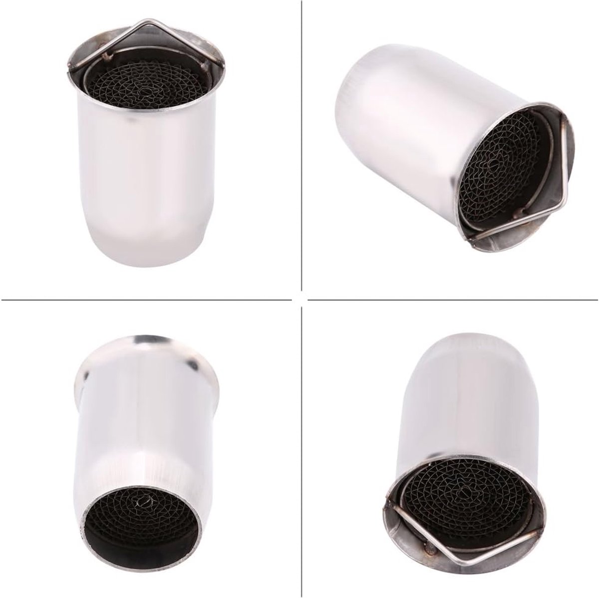 Slip-on Uitlaat Titanium Kleur Keenso Universele Uitlaatpijp Voor Motorfiets – 51mm Schuine RVS Slip-On Uitlaat (Titanium Kleur) | Verbeter Je Motor Geluid & Prestaties Titanium Kleur Uitlaatpijp