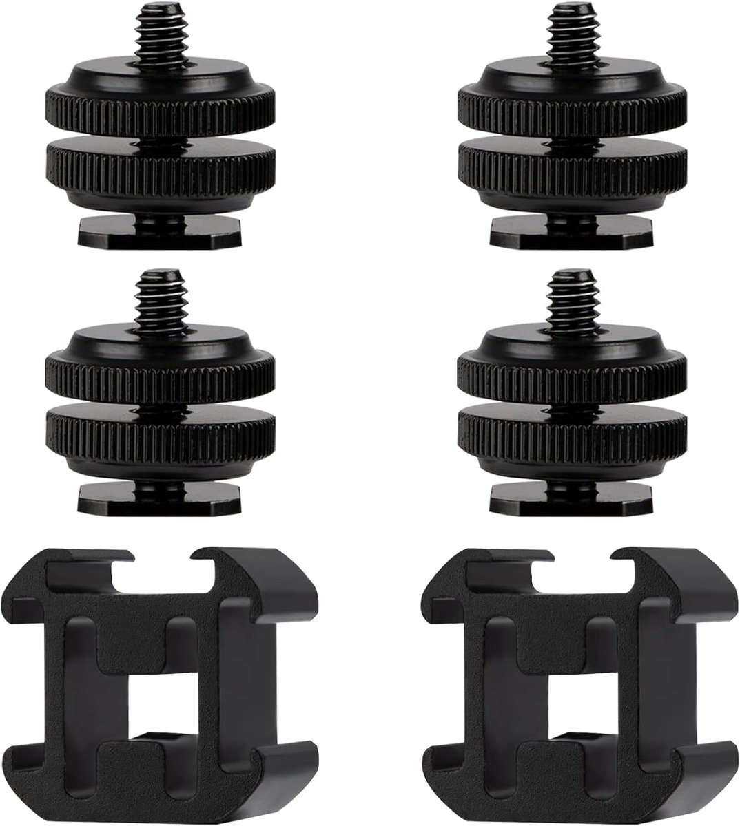 Allecto Plus - Camera houder adapter voor flitshouders en microfoons met aluminium schroefverbinding