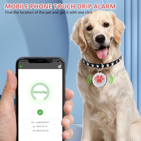 TKMARS Collier GPS Pour Chat Chien Sans Abonnement Anti Perdu Traceur