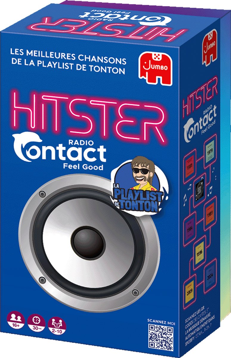 Jumbo - Hitster - Radio Contact (BE) - Partyspel - Franstalig Actiespel - Muziekspel voor volwassenen - 16+ jaar — cadeau in Partyspellen - foto 2