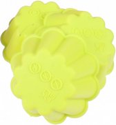 bakvorm bloem 6,7 x 7,5 cm siliconen groen 3 stuks