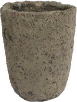 bloempot Bruce 22 x 27 cm aardewerk taupe