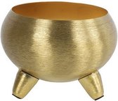 bloempot Farris 16 x 11,5 cm staal/nikkel goud