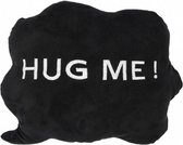 kussen HUG ME! wolk 35 x 30 x 10 cm pluche zwart