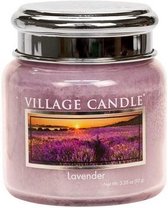 geurkaars Lavender 6,5 x 7 cm wax/glas lila