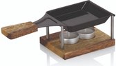 gourmet pan Solo 23 x 10 cm hout/aluminium zwart