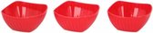snackschalen 600 ml rood 3 stuks