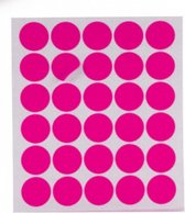 etiketten zelfklevend rond 25 mm papier roze 150 stuks