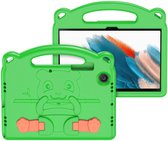 Samsung Galaxy Tab A8 2022 & 2021 (10.5 Inch) Hoes - Schokbestendige case met handvat - Panda Series - Groen