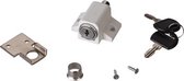 raamslot aluminium/staal zilver/wit 2-delig