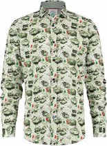 A fish named Fred- Shirt race track map green - L-EU