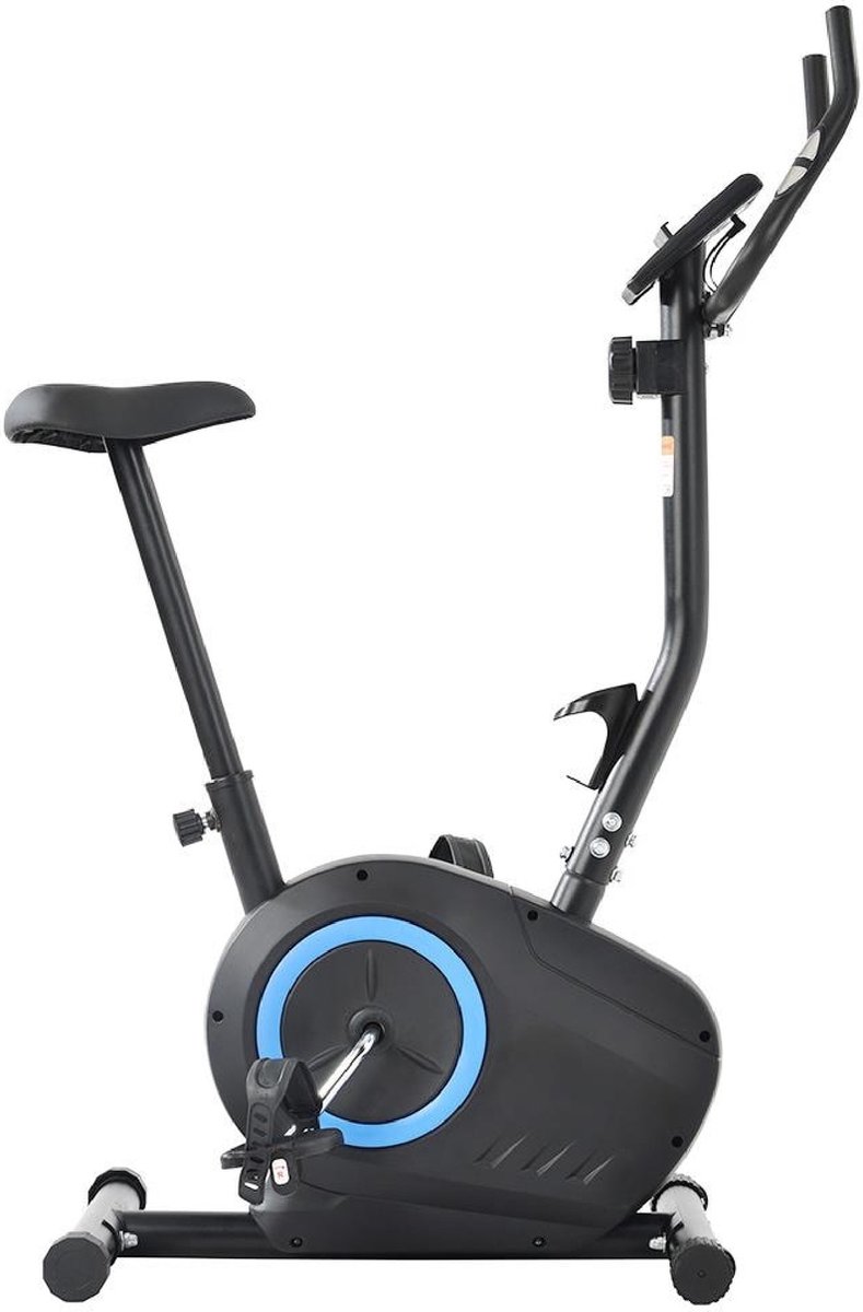 Luxiqo® Hometrainer - Digitale Monitor - Hometrainer Fiets - Hometrainer Fitness - Indoor Fiets - 3,5 kg Vliegwiel - Zwart/Blauw
