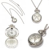 Horloge-Vlinder-Ketting-Klein-Zilverkleurig- 3 cm-Charme Bijoux