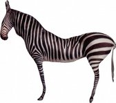 vormkussen zebra 78 x 54 cm fluweel wit/zwart