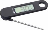 kookthermometer digitaal 12 x 3 cm RVS zwart