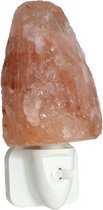 nachtzoutlamp 11 x 7 x 14 cm zoutkristal roze/wit