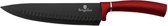 keukenmes Burgundy Chef 20 cm RVS zwart/rood