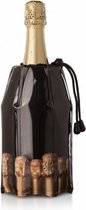 champagnekoeler Active 1 liter 15,5 x 21,5 cm zwart/bruin