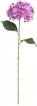kunstbloem hortensia 16 x 16 x 74 cm paars/groen