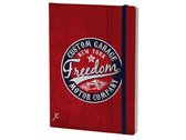 notitieboek Freedom 21 x 15 cm karton/papier rood