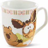 mok Wild Friends 410 ml porselein groen/oranje