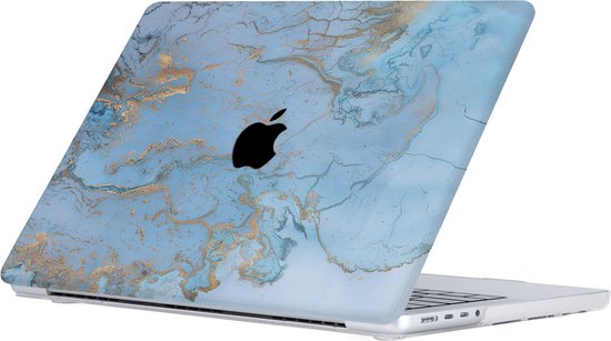 Lunso - pochette de protection - MacBook Pro 14 pouces (2021) - Marble Ariel