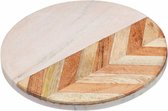 onderzetter Serenity 20 cm hout/marmer naturel
