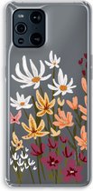 Case Company® - OPPO Find X3 Pro hoesje - Painted wildflowers - Soft Cover Telefoonhoesje - Bescherming aan alle Kanten en Schermrand