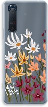 Case Company® - Sony Xperia 5 II hoesje - Painted wildflowers - Soft Cover Telefoonhoesje - Bescherming aan alle Kanten en Schermrand