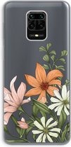 Case Company® - Xiaomi Redmi Note 9 Pro hoesje - Floral bouquet - Soft Cover Telefoonhoesje - Bescherming aan alle Kanten en Schermrand