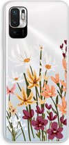 Case Company® - Xiaomi Redmi Note 10 5G hoesje - Painted wildflowers - Soft Cover Telefoonhoesje - Bescherming aan alle Kanten en Schermrand